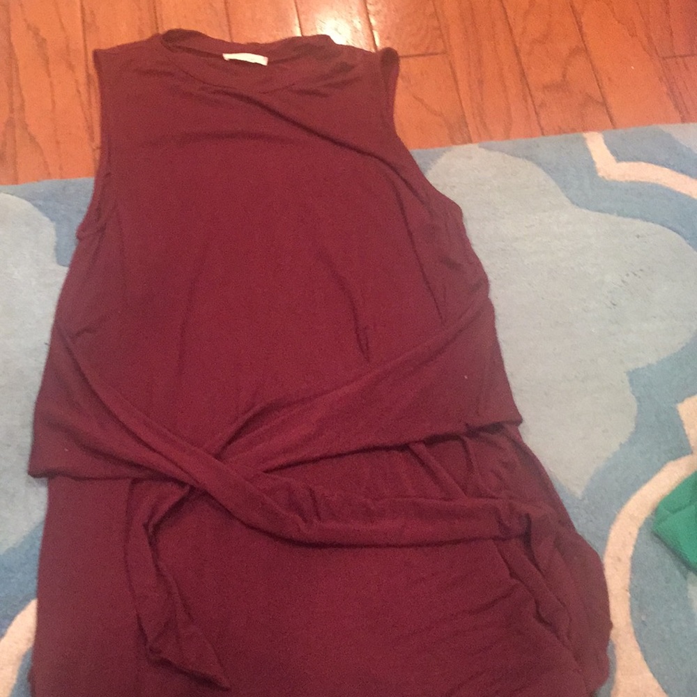 Maroon colored dress